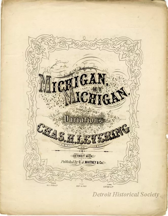 Music, Sheet - Michigan, My Michigan