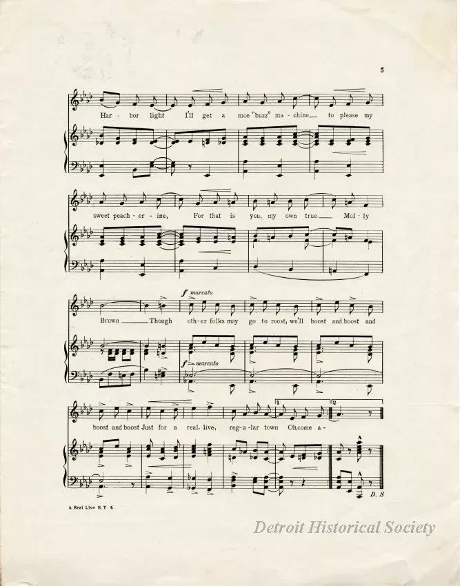 Music, Sheet - A Real, Live, Regular Town