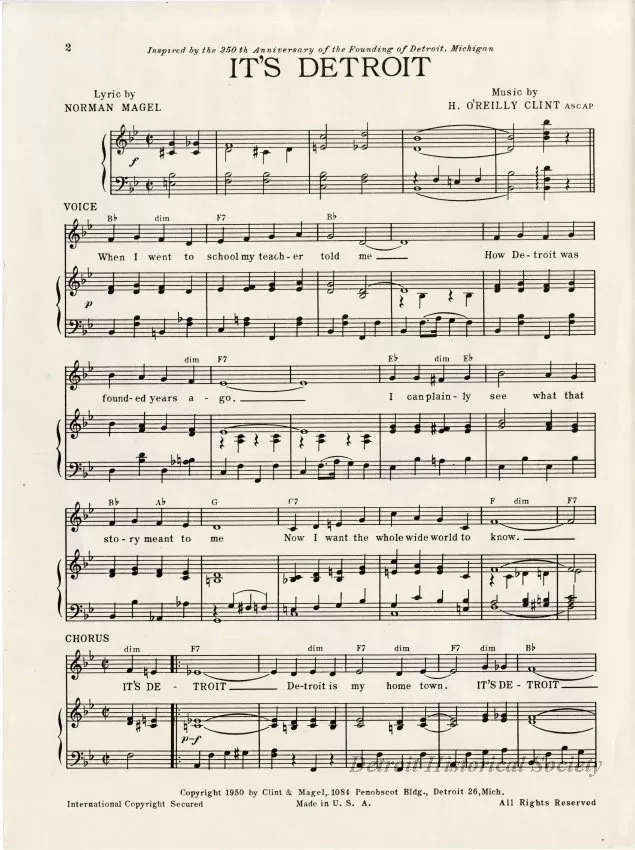 Music, Sheet - It's Detroit