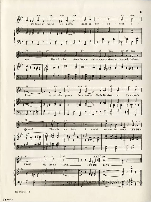 Music, Sheet - It's Detroit