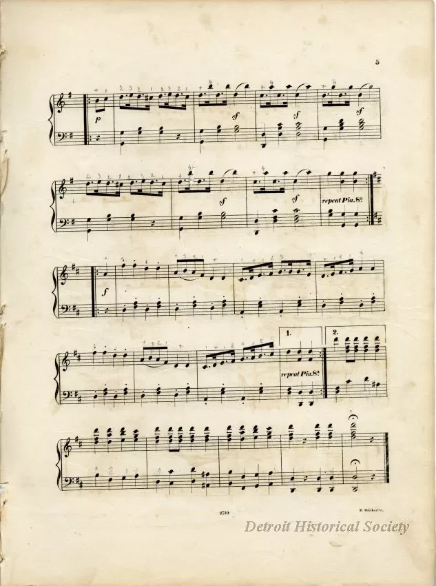Music, Sheet - The Detroit Schottisch