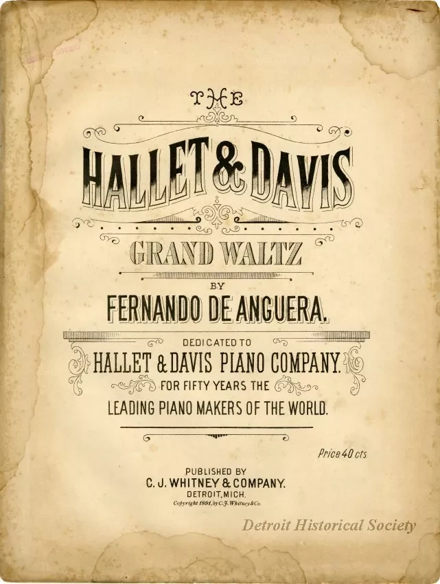 Music, Sheet - The Hallet & Davis Grand Waltz