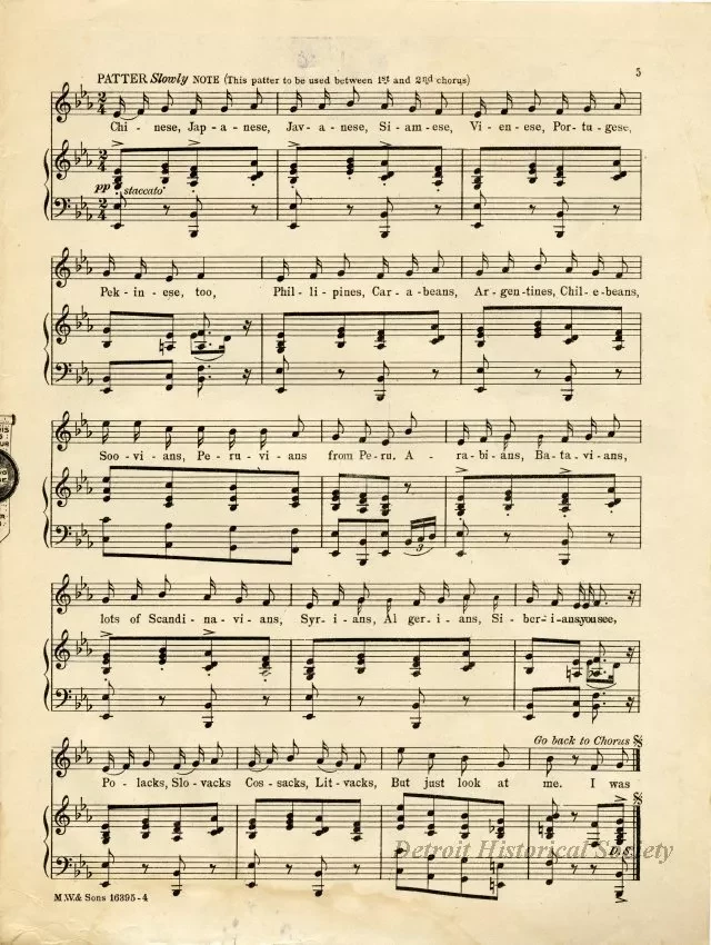 Music, Sheet - Michigan