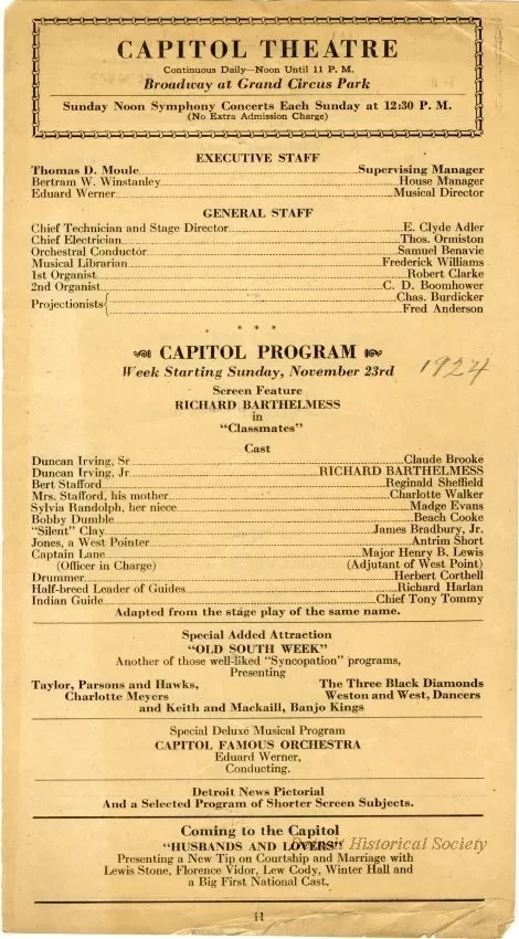 Program, Theater