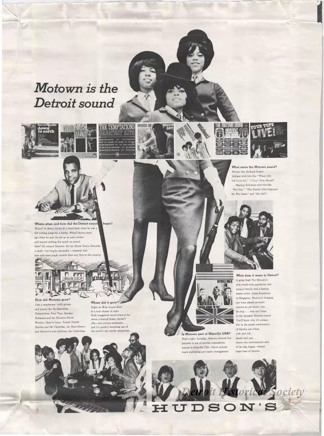 Poster - Motown is the Detroit Sound - Hudson's