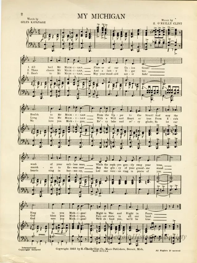 Music, Sheet - My Michigan