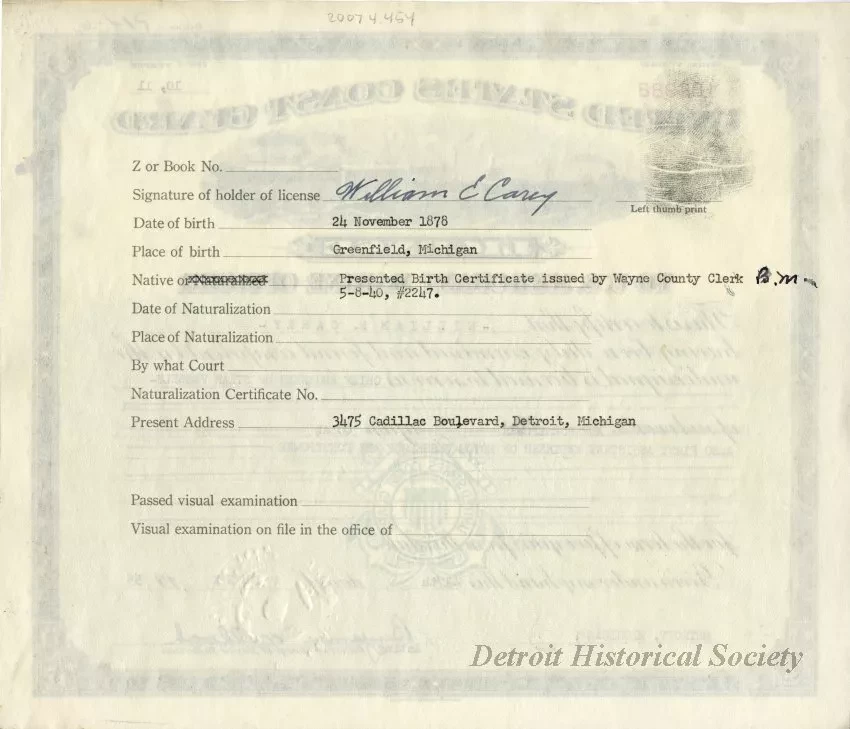 License - United States Coast Guard license to U.S. Merchant Marine Officer