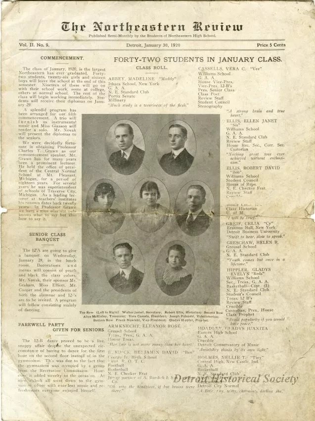 Newsletter - The Northeastern Review, Vol. II, No. 9