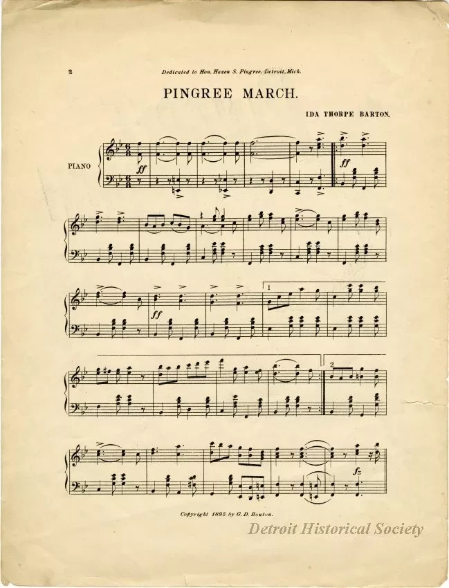 Music, Sheet - Pingree March