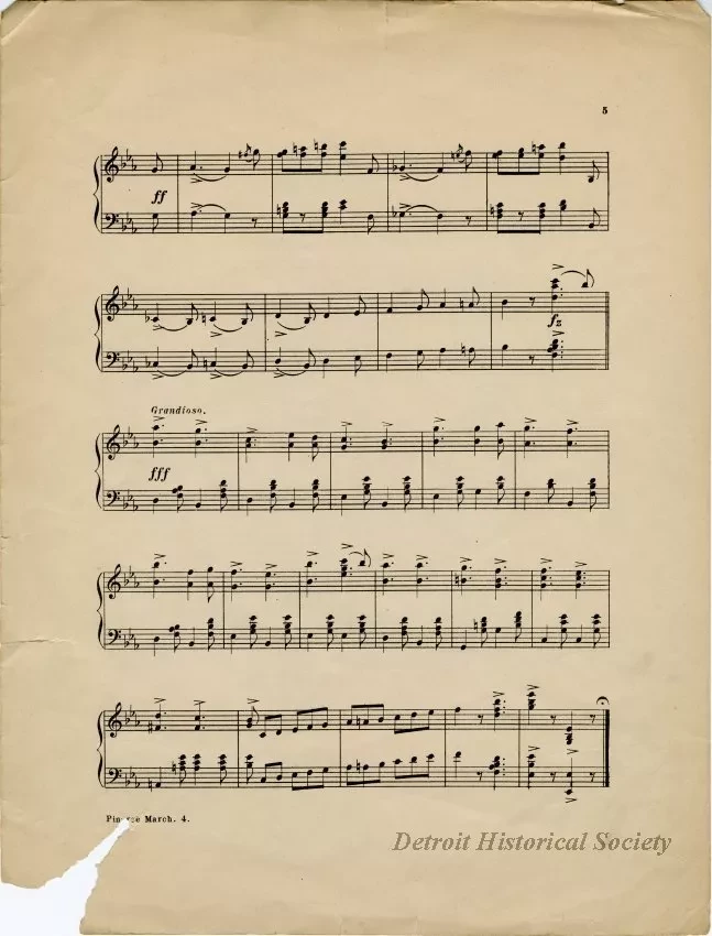 Music, Sheet - Pingree March