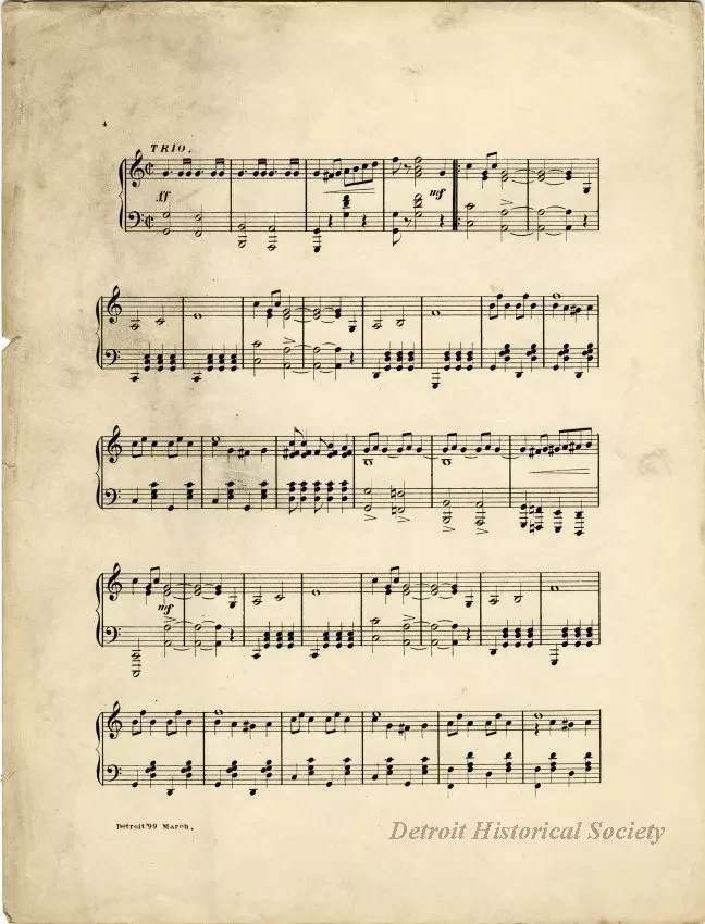 Music, Sheet - Detroit '99