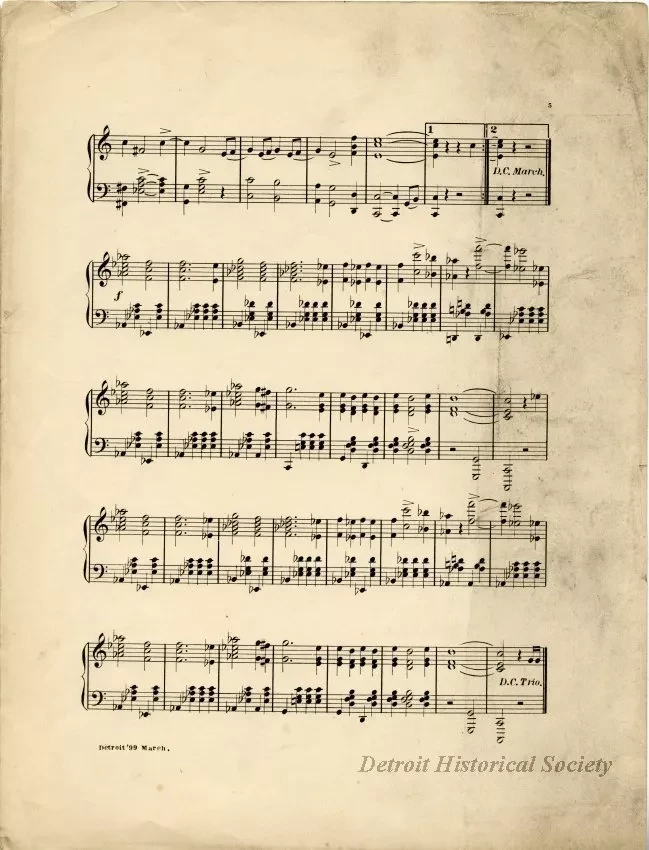 Music, Sheet - Detroit '99