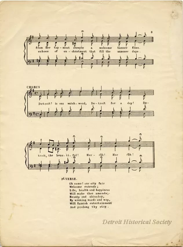 Music, Sheet - Detroit