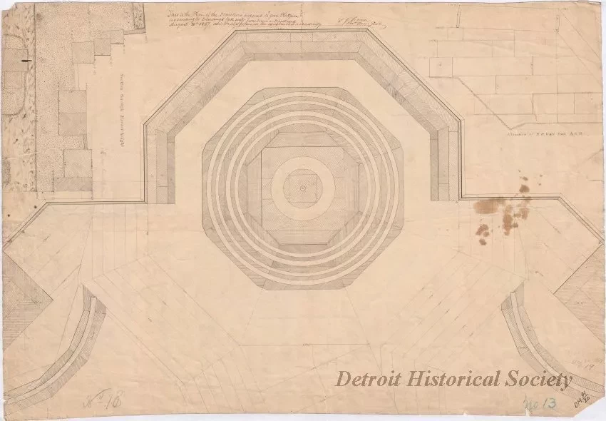Drawing, Technical - Demilune Salient, 15" Gun Platform