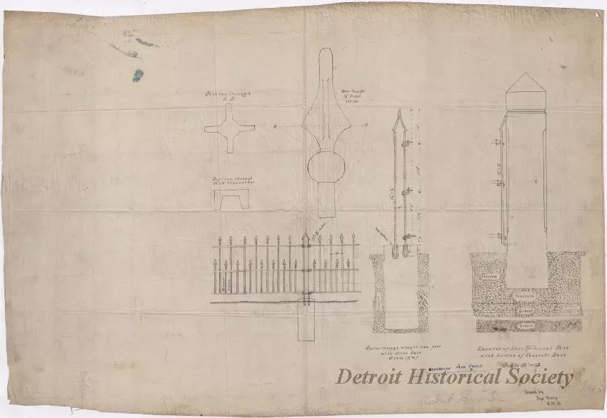 Drawing, Architectural - Jefferson Ave. Fence
[Fort Wayne]