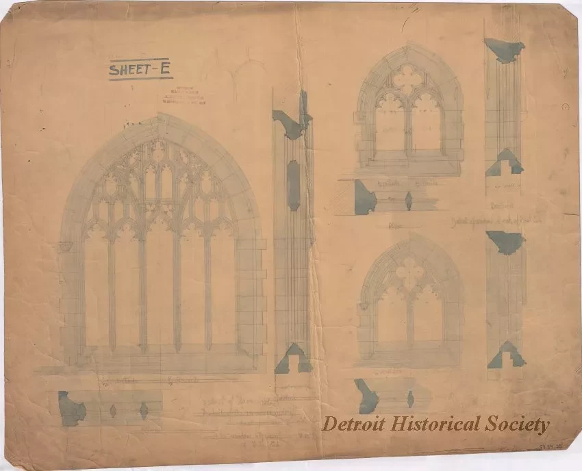 Drawing, Architectural - Sheet E
[Trinity Episcopal Church]