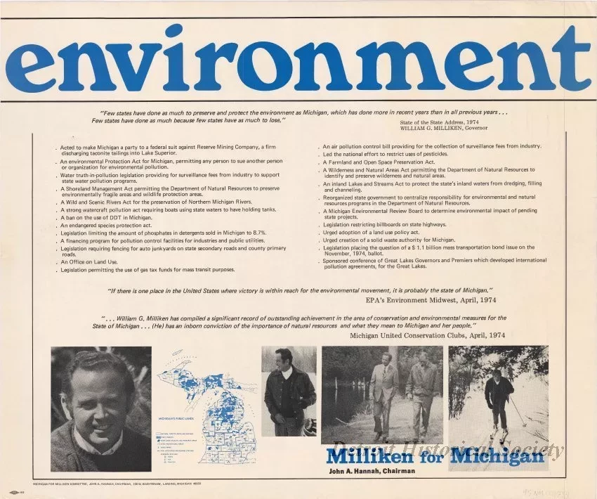 Poster - Environment
[Milliken for Michigan]
