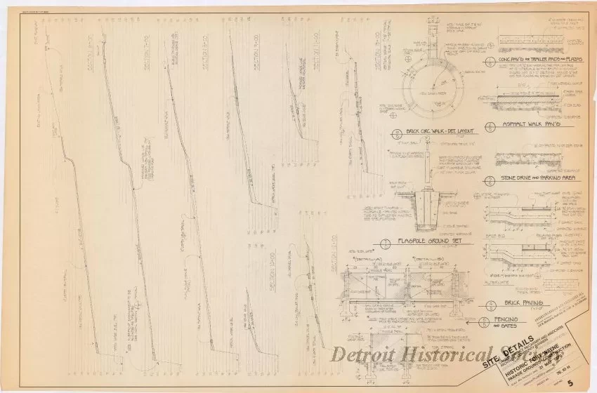 Blueprint - Site Details, 
Historic Fort Wayne Parade Grounds Construction