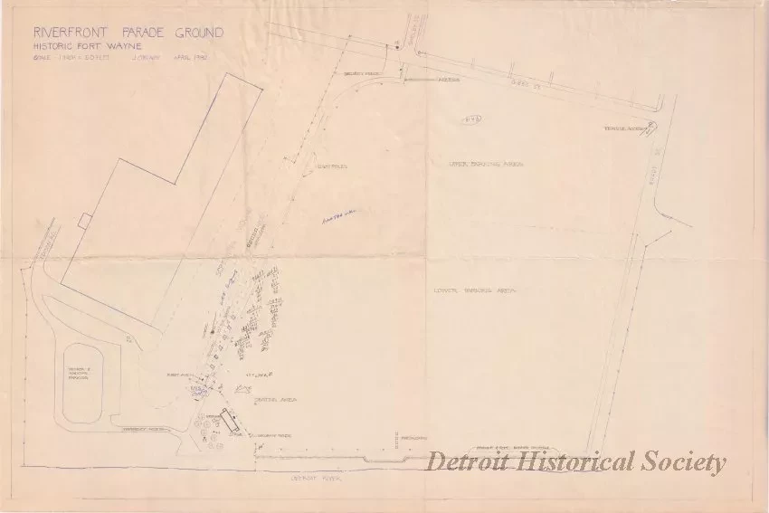 Blueprint - Riverfront Parade Ground,
Historic Fort Wayne