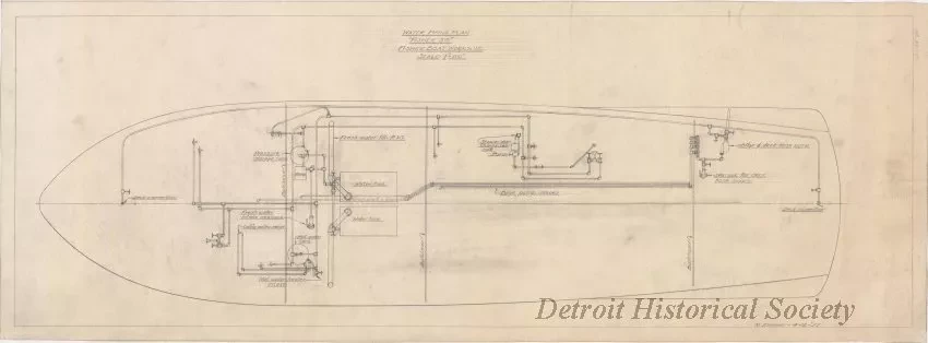 Drawing, Technical - Fisher 58,
Water Piping Plan