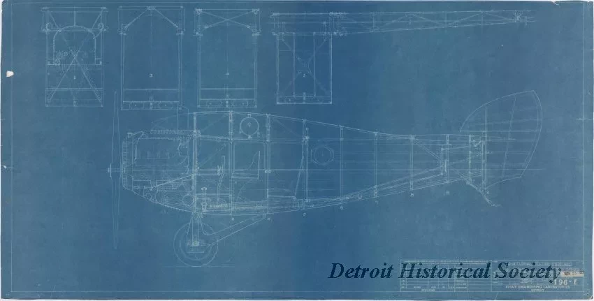 Blueprint - Longitudinal Section (Fuselage),
Aerial Sedan Model SM-20