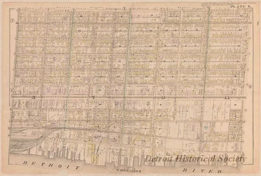 Map - Part of Wards 5, 7, 9 & 11
[Atlas of the City of Detroit and Suburbs]