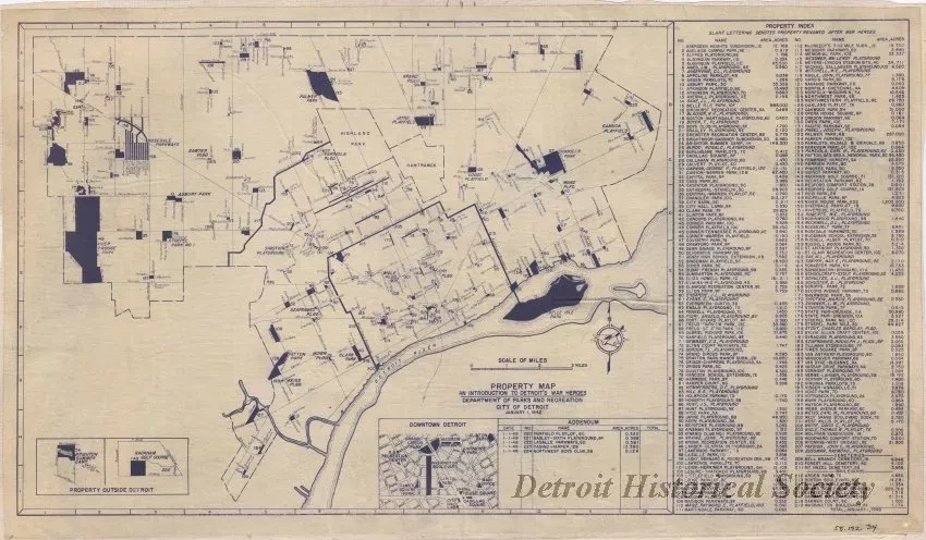 Blueprint - Property Map, An Introduction to Detroit's War Heroes
