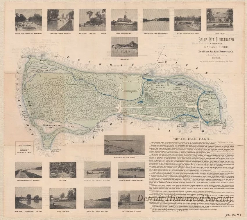 Map - Belle Isle Illustrated - 
A Descriptive Map and Guide