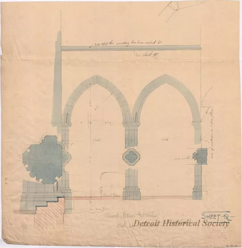 Drawing, Architectural - Sheet Q
[Trinity Episcopal Church]