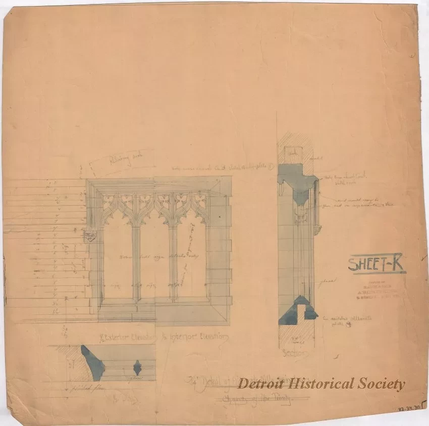 Drawing, Architectural - Sheet K
[Trinity Episcopal Church]