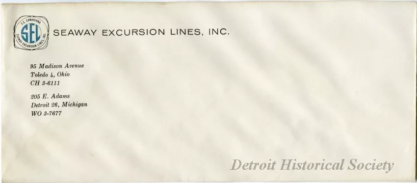 Envelope - Seaway Excursion Lines, Inc.