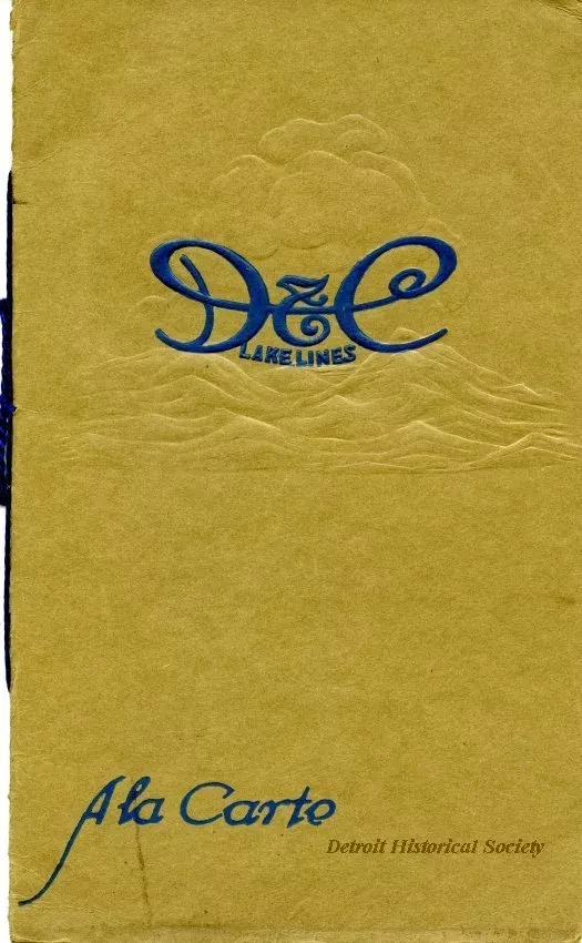Menu - D&C Lake Lines,
A la Carte
