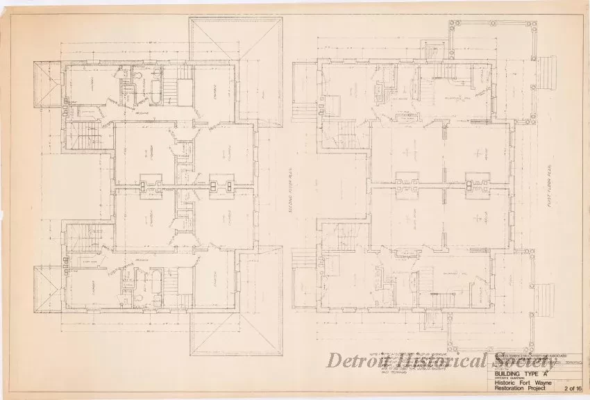 Blueprint - Building Type A,
Historic Fort Wayne Restoration Project