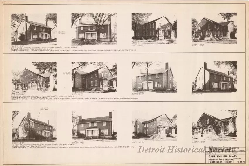 Blueprint - Garrison Buildings [Nos. 105, 106, 107],
Historic Fort Wayne Restoration Project