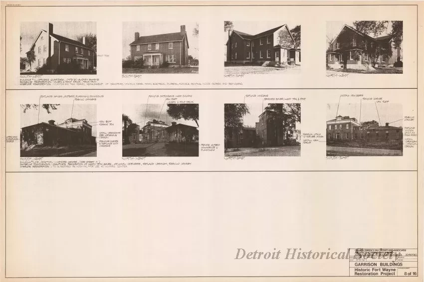 Blueprint - Garrison Buildings [Nos. 111 and 209],
Historic Fort Wayne Restoration Project