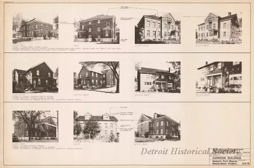 Blueprint - Garrison Buildings [Nos. 112, 114, 117],
Historic Fort Wayne Restoration Project