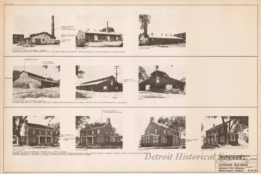 Blueprint - Garrison Buildings [Nos. 201, 219, 222],
Historic Fort Wayne Restoration Project