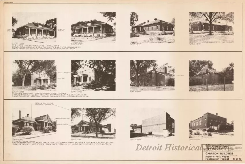 Blueprint - Garrison Buildings [Nos. 302, 303, 312],
Historic Fort Wayne Restoration Project