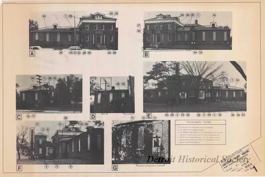 Blueprint - Historic Fort Wayne,
Post Hospital Restoration