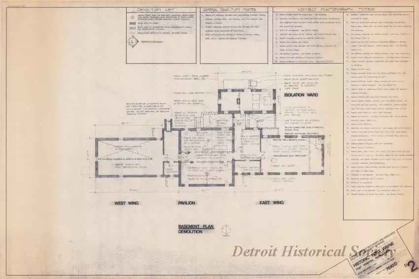 Blueprint - Historic Fort Wayne,
Post Hospital Restoration