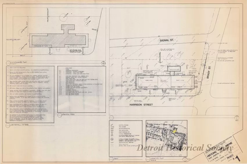 Blueprint - Historic Fort Wayne,
Post Hospital Restoration