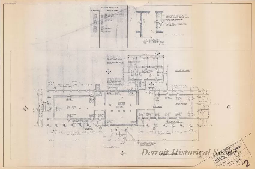 Blueprint - Historic Fort Wayne,
Post Hospital Restoration