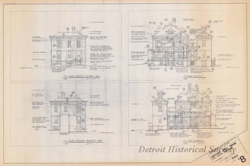 Blueprint - Historic Fort Wayne,
Post Hospital Restoration