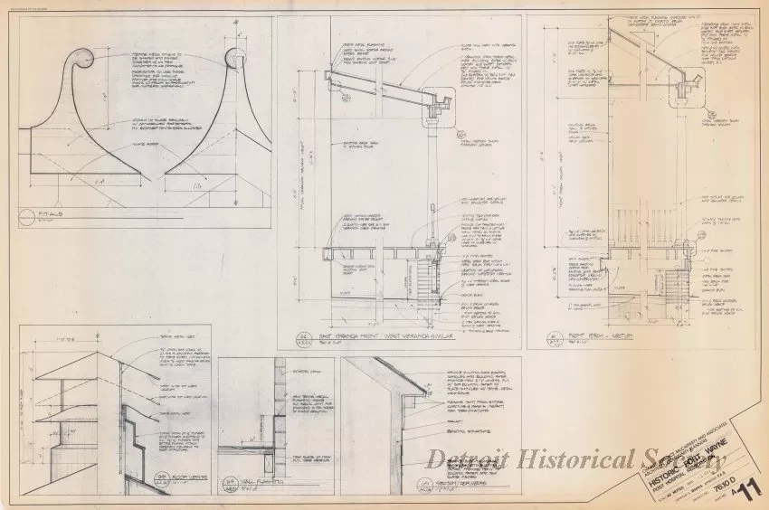 Blueprint - Historic Fort Wayne,
Post Hospital Restoration