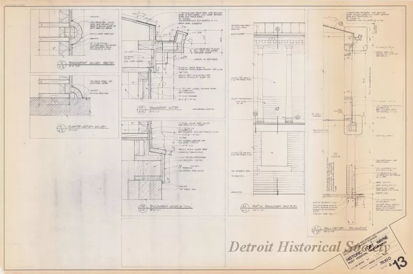 Blueprint - Historic Fort Wayne, 
Post Hospital Restoration