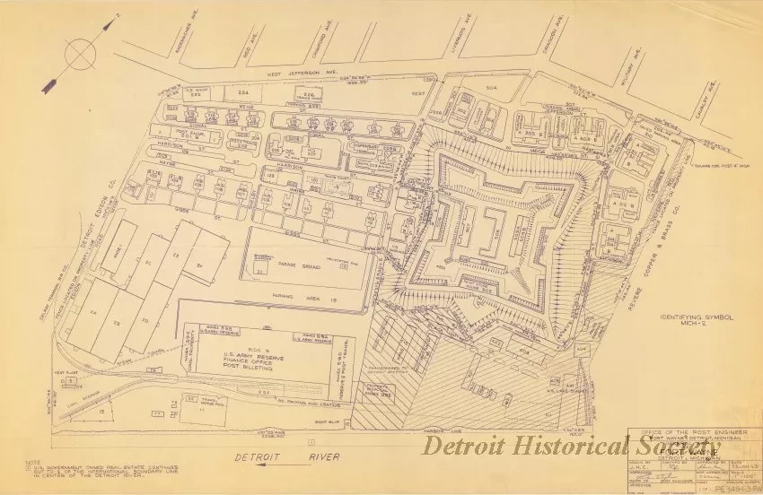 Blueprint - General Map of Fort Wayne, Detroit, Michigan