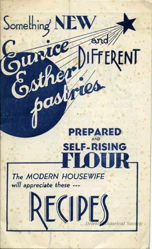 Cookbook - Something New and Different, Eunice Esther Pastries
