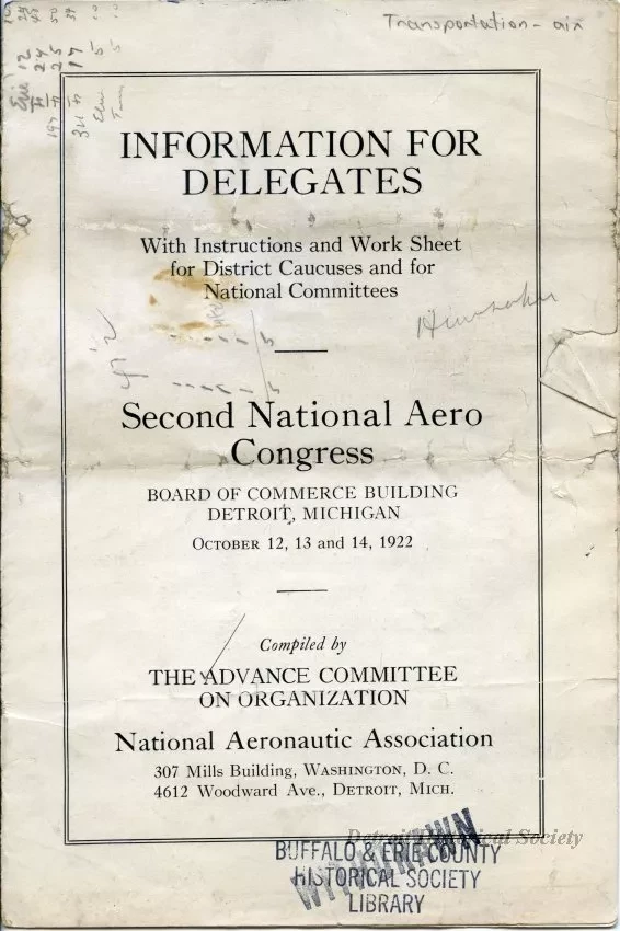 Program - Information for Delegates, With Instructions and Work Sheet for District Caucuses and for National Committees.