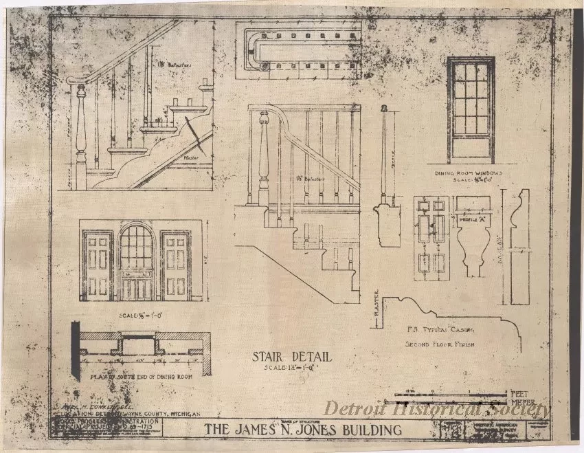 Drawing, Architectural - The James N. Jones Building [Moross House]