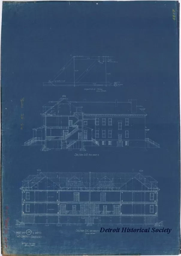 Blueprint - Two Company Barracks
[Building No. 308 & 311]